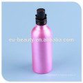 Botella de perfume de aluminio de recubrimiento brillante con botella de perfume de tornillo